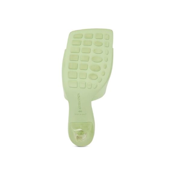 BOTTEGA VENETA Womens Green Comfort Square Toe Stiletto Slip On Heeled Sandal 35 - Picture 4 of 4